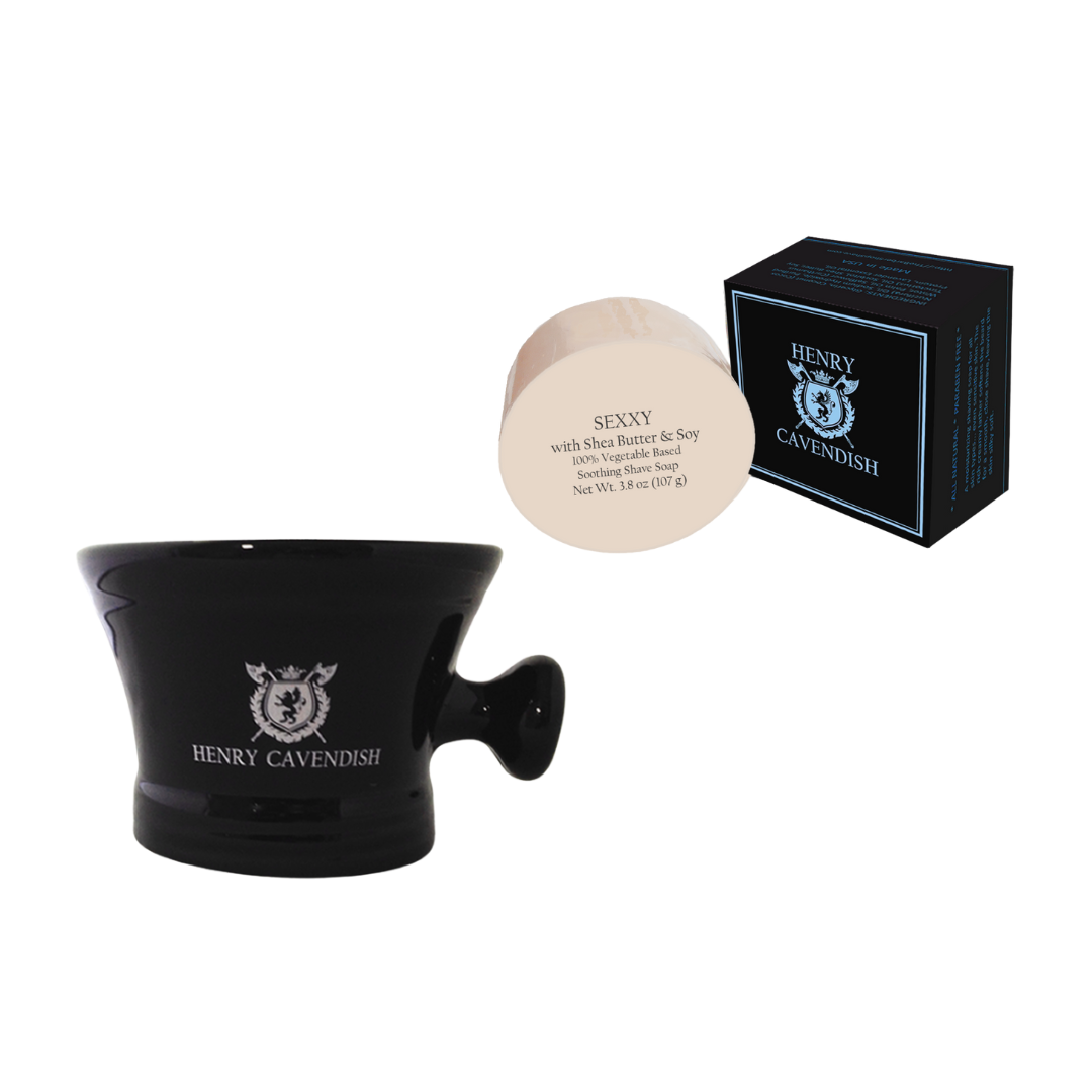 Shaving Soap and Ceramic Bowl Kit