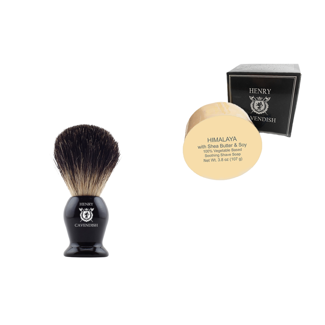 Shaving Soap and Badger Hair Shaving Brush Kit