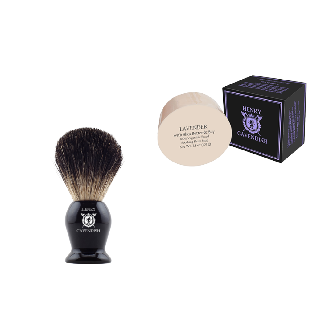 Shaving Soap and Badger Hair Shaving Brush Kit