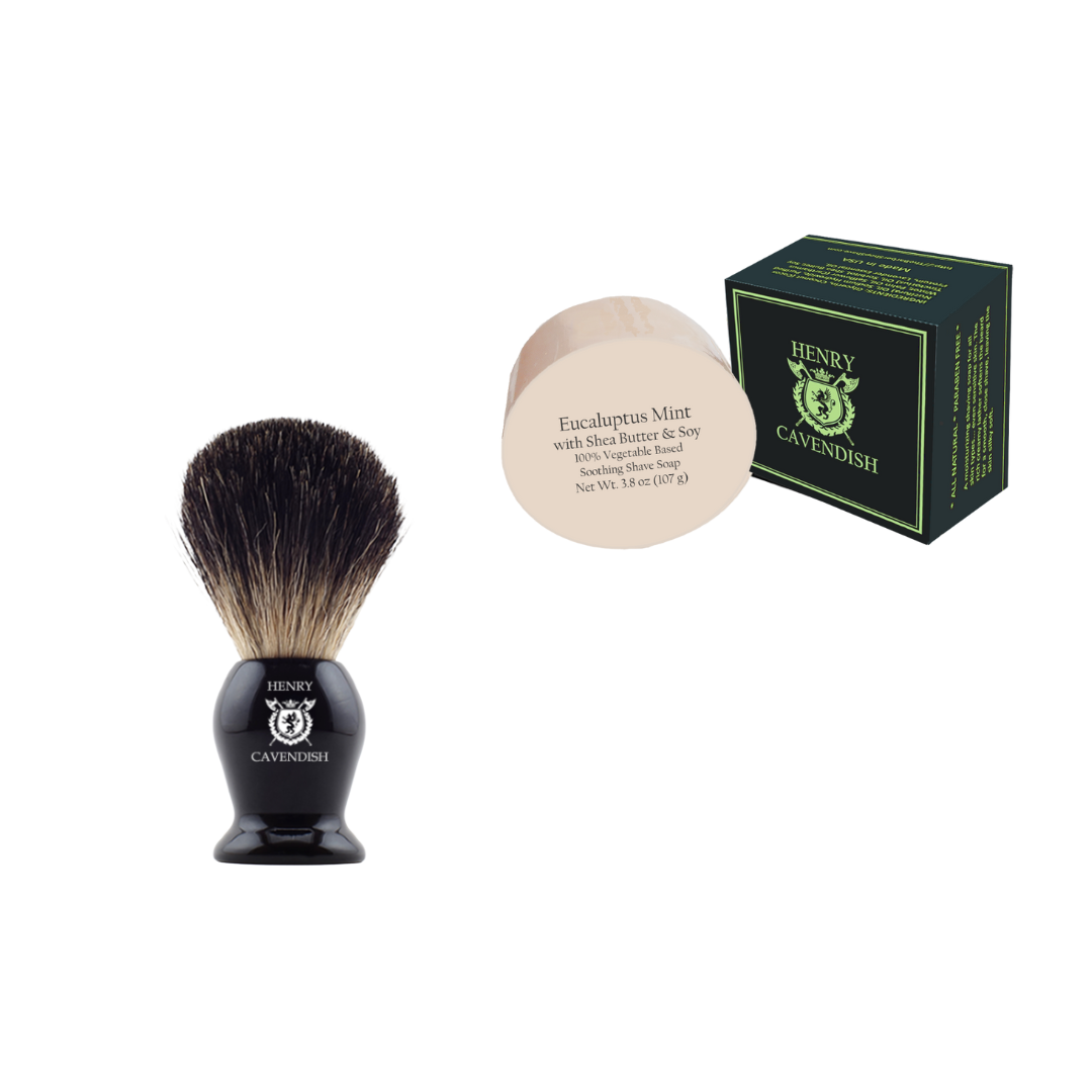 Shaving Soap and Badger Hair Shaving Brush Kit