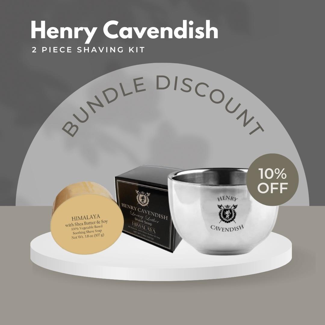 Shaving Soap and Steel Bowl Kit