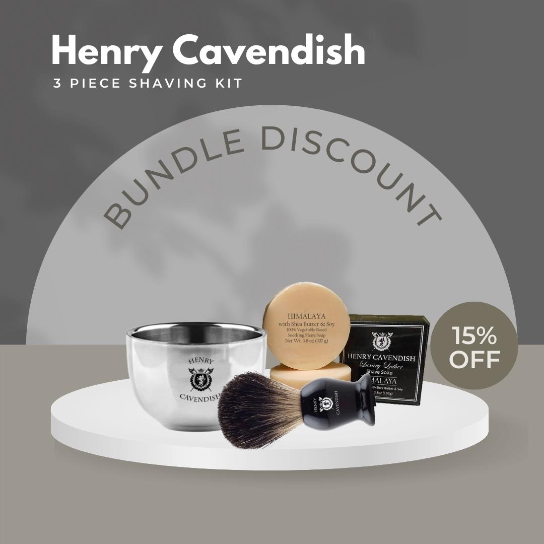 Shaving Soap, Steel Mug and Shaving Brush Kit