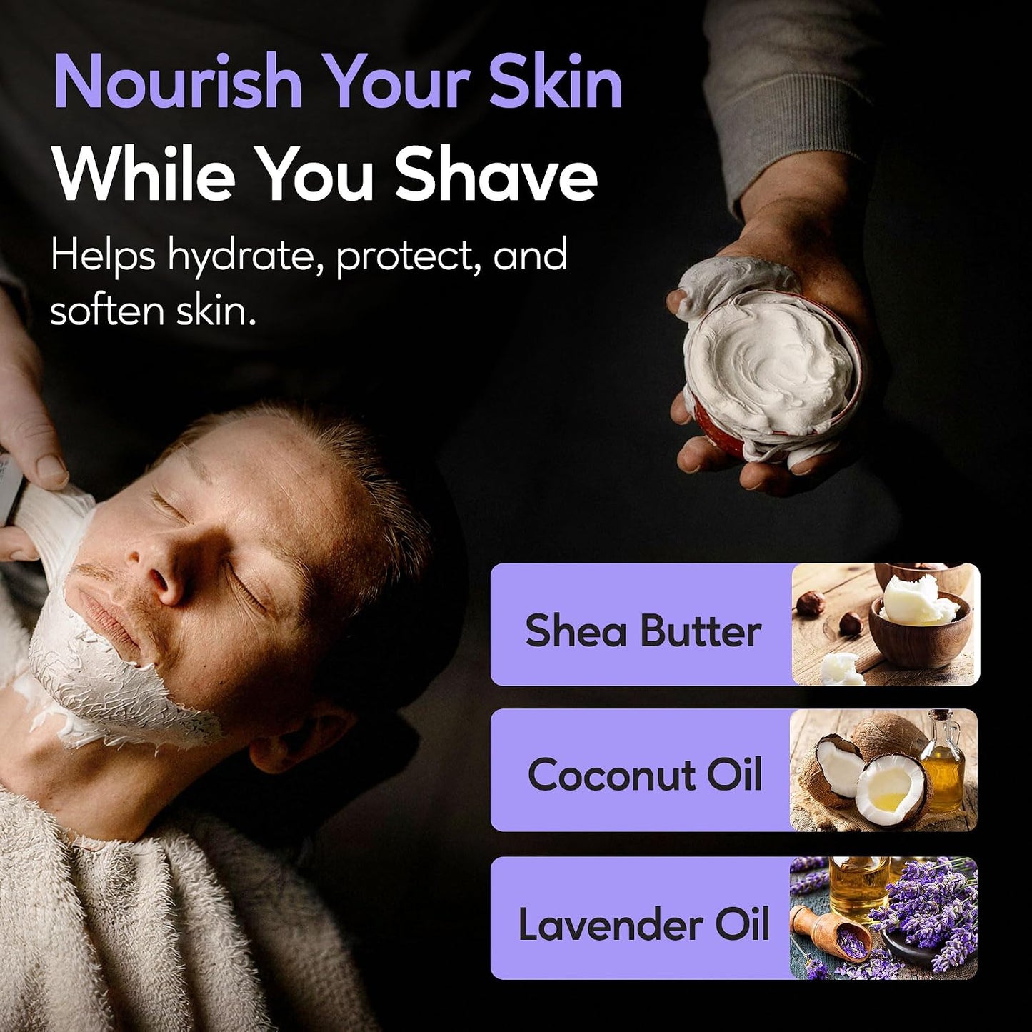 All Natural Lavender Shaving Soap