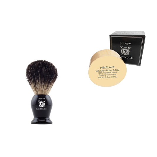 Shaving Soap and Badger Hair Shaving Brush Kit