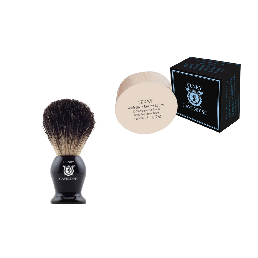 Shaving Soap and Badger Hair Shaving Brush Kit